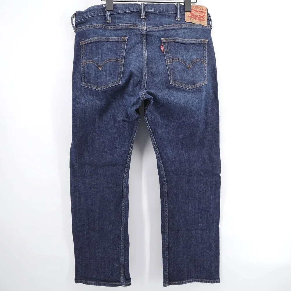 Levi's 514 Straight Fit Jeans Stretch Denim Men 38x30 (Inseam measure 29